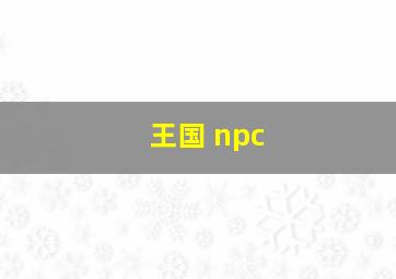 王国 npc